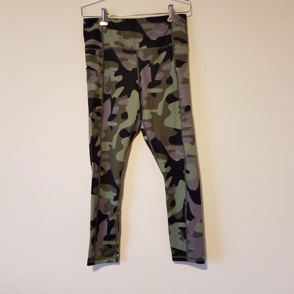 Zyia Women's 8-10 Camouflage Camo Leggings Stretchy Spandex Polyester - Picture 1 of 7